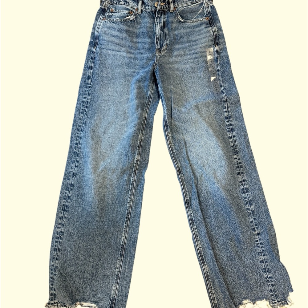 American Eagle Outfitters Dreamy Drape Super High Rise Wide Leg Jeans